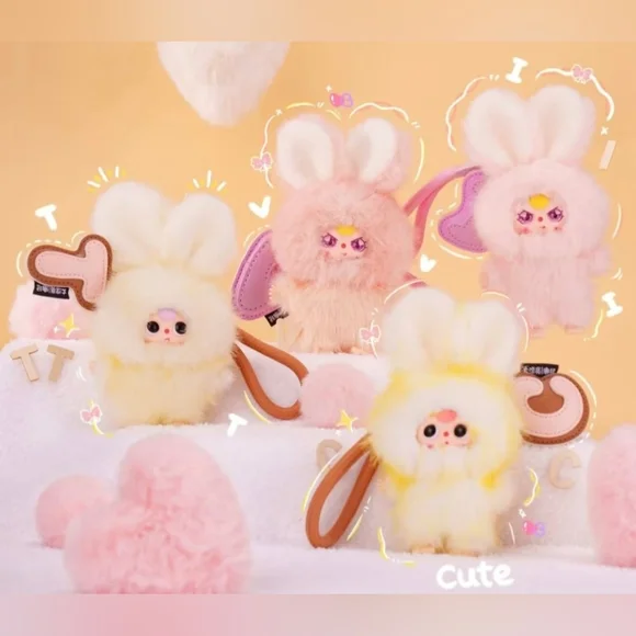 Baby Three Super Mini Bunny Plush Pendant  "Letter C" - Picture 5 of 13